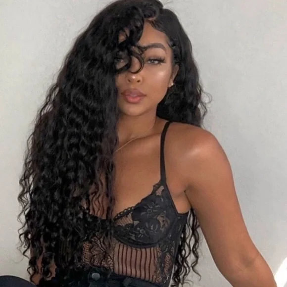 Accessories | 22 10 Human Brazilian Deep Wave Lacefront Wig  display picture 1